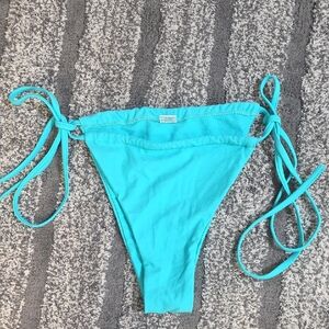 Turquoise Bikini Bottom with Side Ties